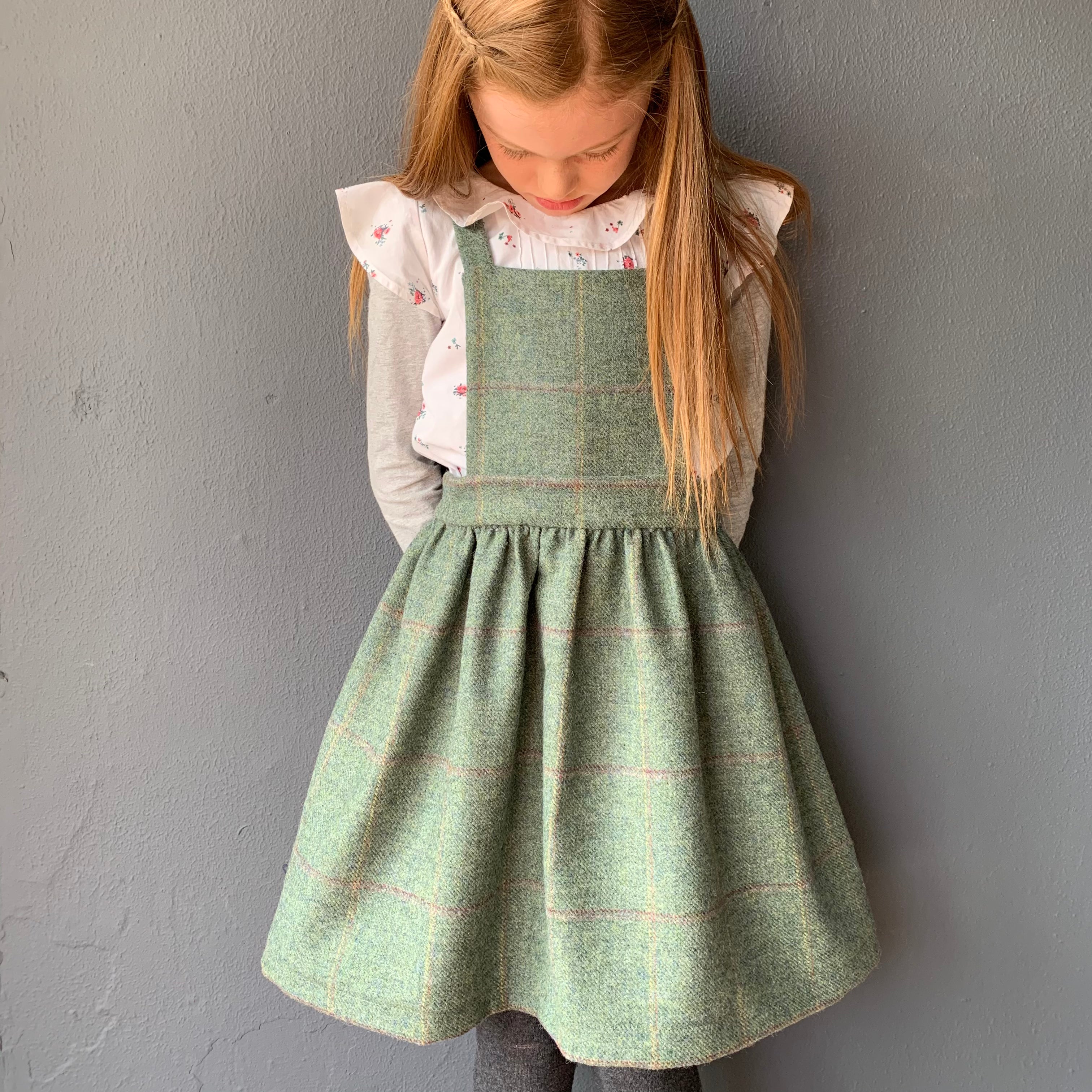 Girls cheap green pinafore